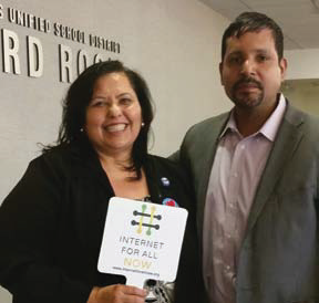 MGarcia_AUrgiles LAUSD Board Member Monica Garcia and CETF S2H Manager Agustin Urgiles
