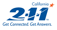 2-1-1 California and Get Connected! logo