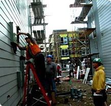 men installing broadband
