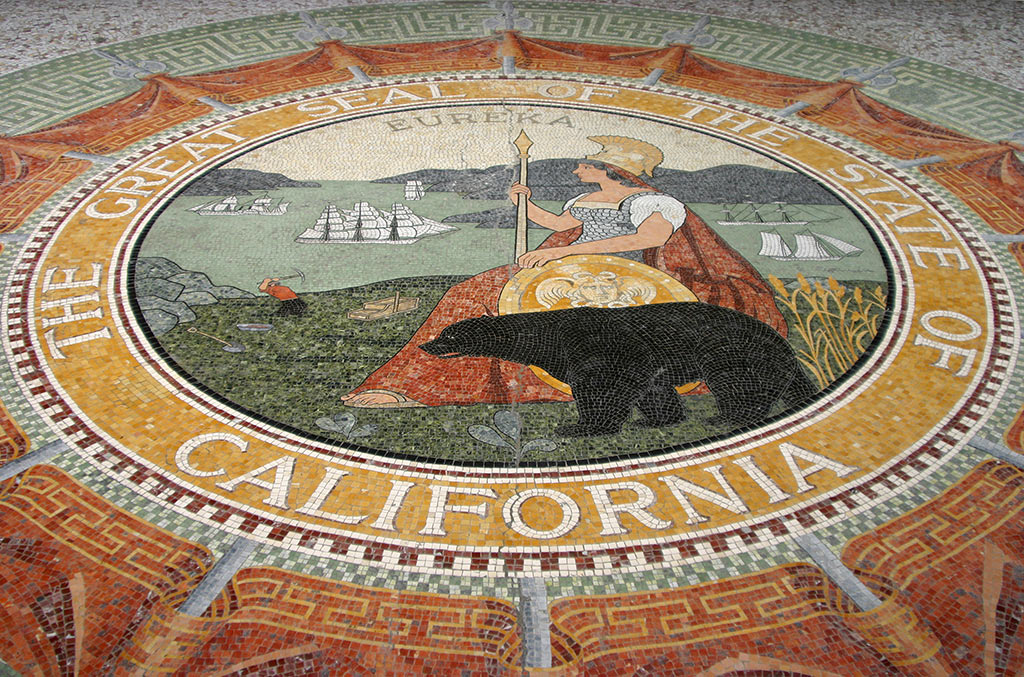 ca-seal-mosaic The California Seal inlaid into a hard stone floor