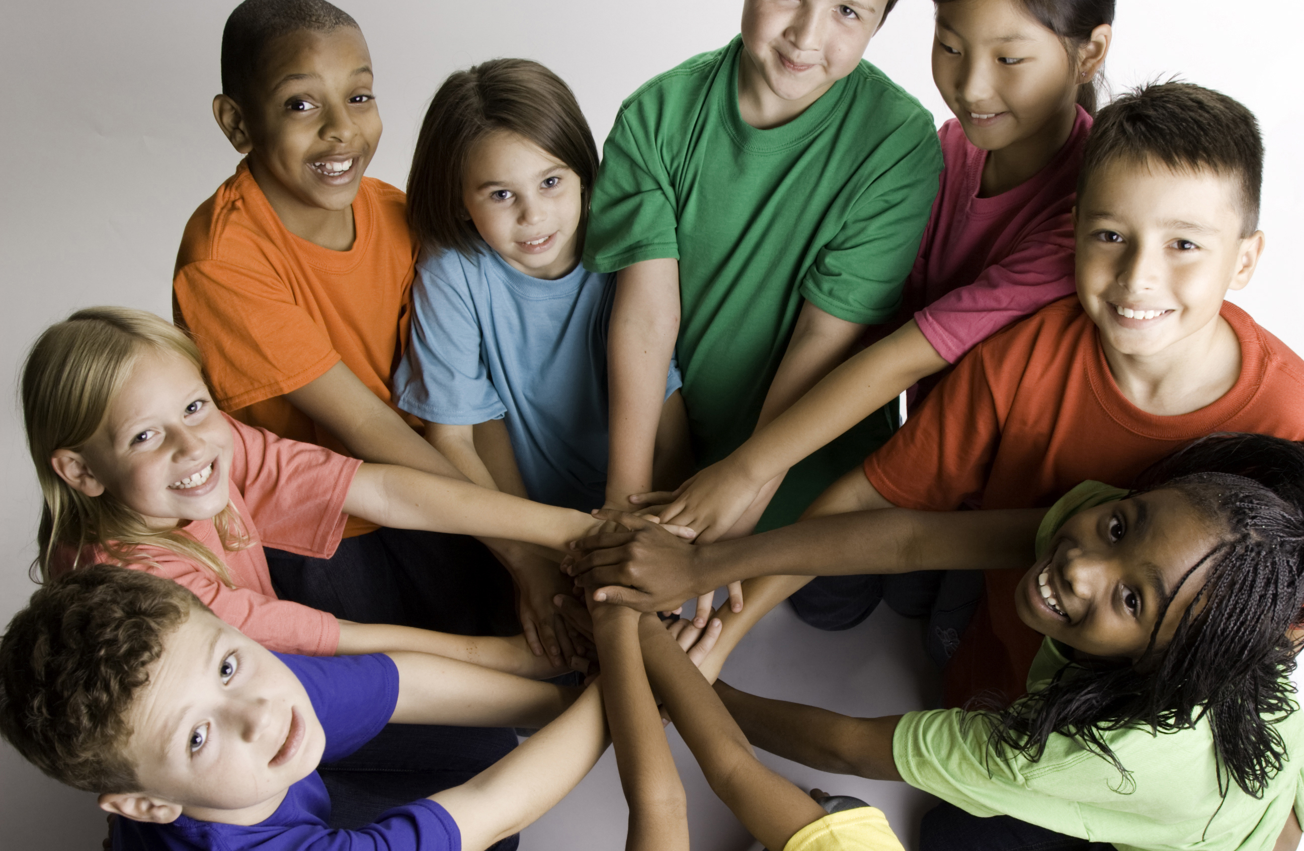 Hands Around the World A circle of children holding hands