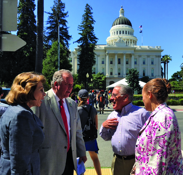 001_002_160525_JLAC Senator Bill Dodd discussed the need for high-speed Internet access in his district with CETF Treasurer Rich Motta and Senior Vice President Susan Walters.