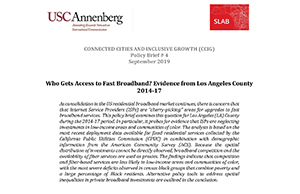 Who Gets Access to Fast Broadband? Evidence from Los Angeles County 2014-17
